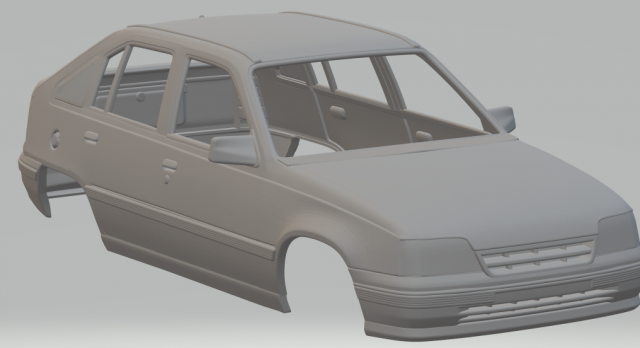 opel kadett e 5-doors 3D 프린트 모델 .c4d .max .obj .3ds .fbx .stl .blend 