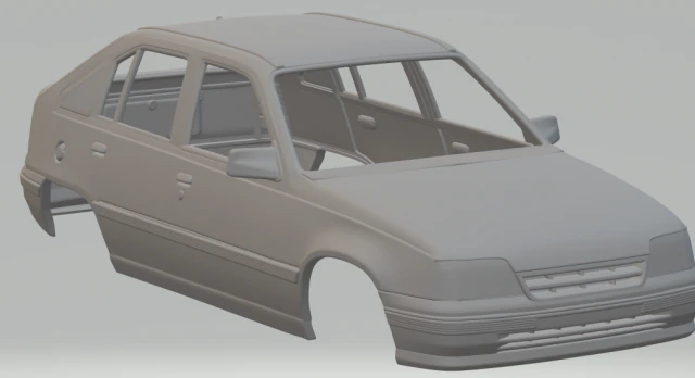 opel kadett e 5-doors 3D Print Model .c4d .max .obj .3ds .fbx .stl .blend