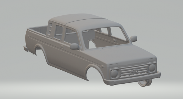 vaz lada niva pick up 3D Print Model .c4d .max .obj .3ds .fbx .stl .blend 