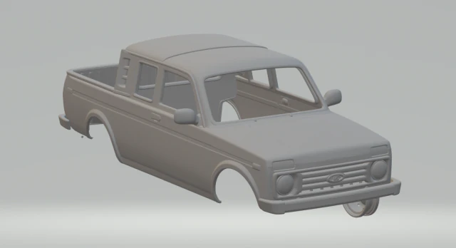 vaz lada niva pick up 3D Print Model .c4d .max .obj .3ds .fbx .stl .blend