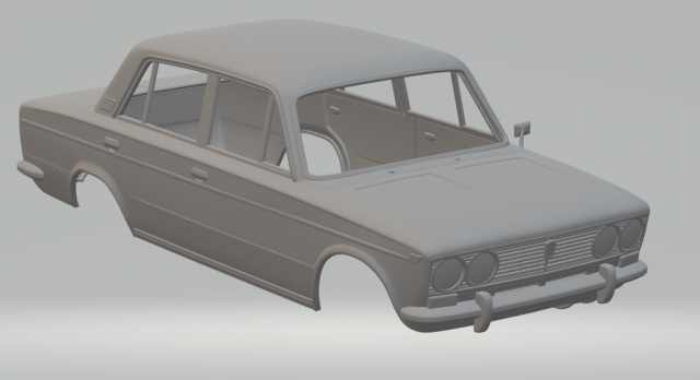 vaz lada 2103 1972 3Dプリントモデル .c4d .max .obj .3ds .fbx .stl .blend 