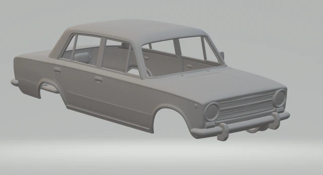 fiat 124 mk1 3D Print Model .c4d .max .obj .3ds .fbx .stl .blend