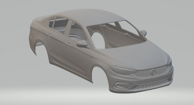 fiat tipo 2016 3D Принт Модель .c4d .max .obj .3ds .fbx .stl .blend 