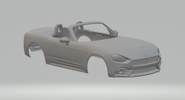 fiat 124 spider 2019 3D 프린트 모델 .c4d .max .obj .3ds .fbx .stl .blend 