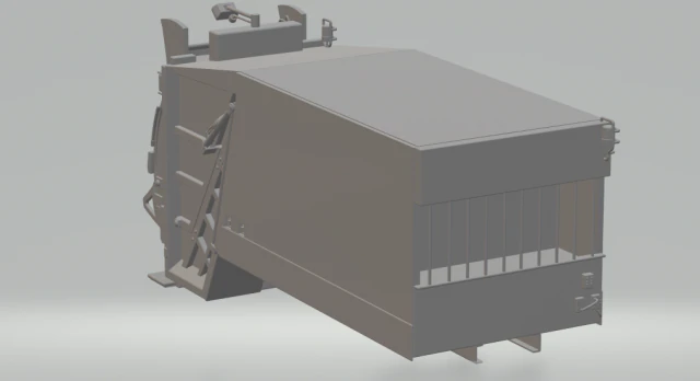 garbage truck body 3D Print Model .c4d .max .obj .3ds .fbx .stl .blend 