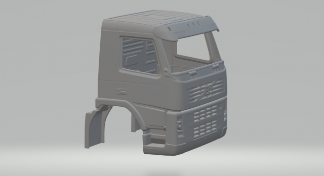 volvo fm day cab 3D Print Model .c4d .max .obj .3ds .fbx .stl .blend 