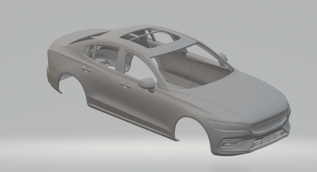 volvo s60 sedan 2019 3Dプリントモデル .c4d .max .obj .3ds .fbx .stl .blend 