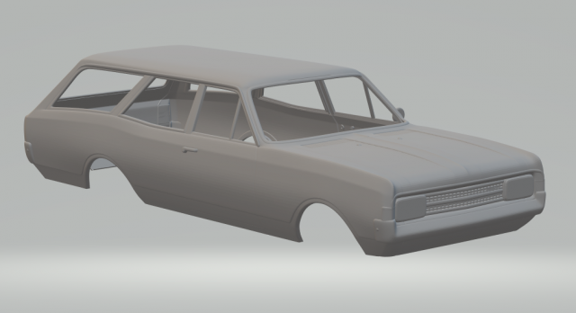 opel rekord 1900 caravan 3Dプリントモデル .c4d .max .obj .3ds .fbx .stl .blend 