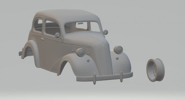fordanglia 2door e494a 1949 3D प्रिंट मॉडल .c4d .max .obj .3ds .fbx .stl .blend