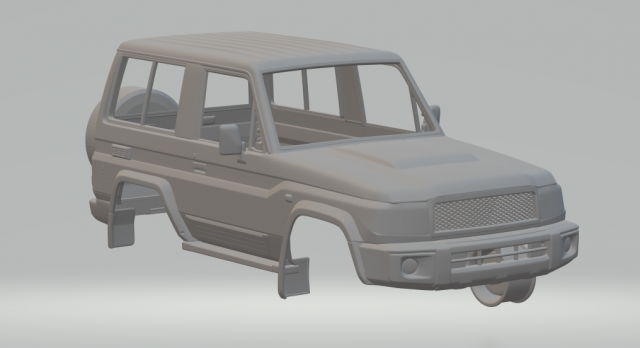 toyota land cruiser j71 3door vxr 2017 3D Print Model .c4d .max .obj .3ds .fbx .stl .blend 