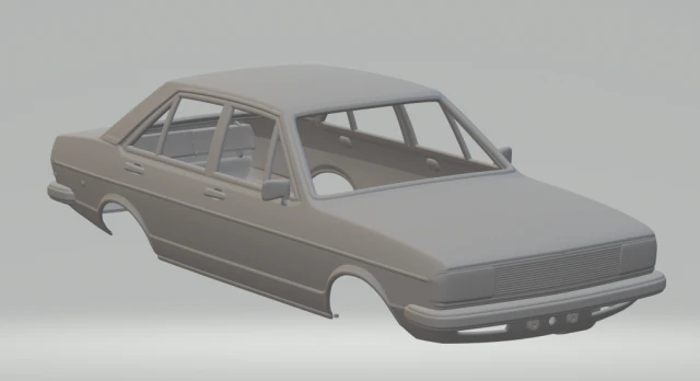 audi 80 3D Print Model .c4d .max .obj .3ds .fbx .stl .blend 