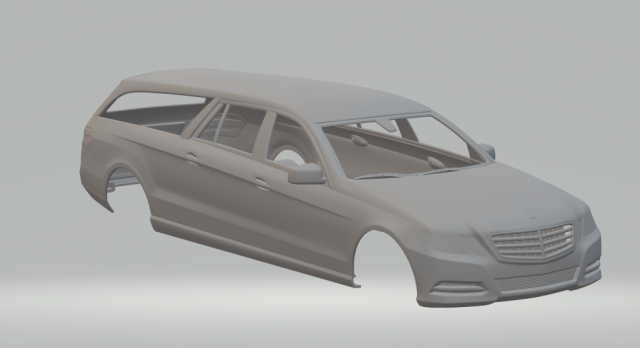 mercedes-benz e-class funeral car 3D Принт Модель .c4d .max .obj .3ds .fbx .stl .blend