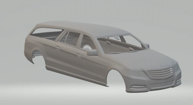 mercedes-benz e-class funeral car 3D Print Model .c4d .max .obj .3ds .fbx .stl .blend 