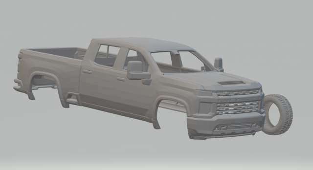 chevrolet silverado chevrolet name grid 3D Print Model .c4d .max .obj .3ds .fbx .stl .blend 