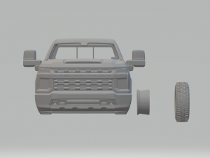 chevrolet silverado chevrolet name grid 3D Print Model