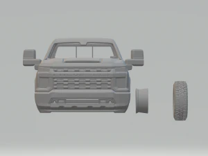 chevrolet silverado chevrolet name grid 3D Print Model