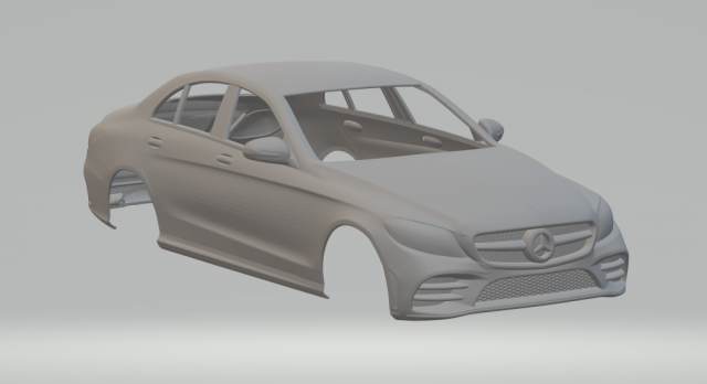 mercedes-benz c-class w205 sedan amg 18 3D 打印模型 .c4d .max .obj .3ds .fbx .stl .blend 