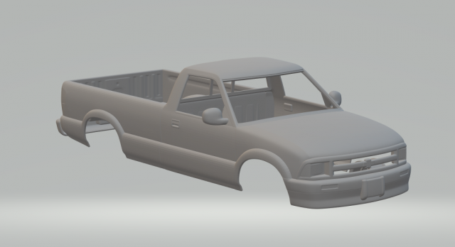 chevrolet s10 longbed 94 3D Print Model .c4d .max .obj .3ds .fbx .stl .blend 