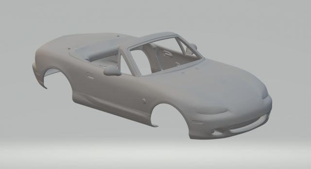mazda miata mx5 3Dプリントモデル .c4d .max .obj .3ds .fbx .stl .blend 