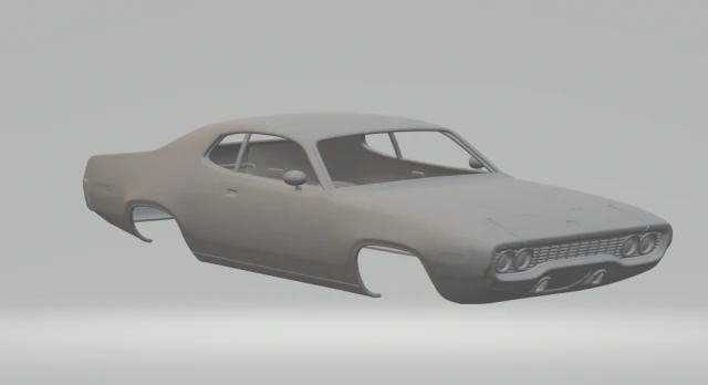 plymouth satellitemk3 1971 3D Print Model .c4d .max .obj .3ds .fbx .stl .blend 