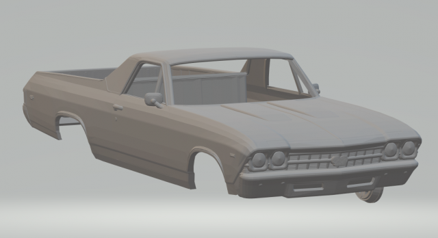 chevrolet el camino 69 3D Druckmodell .c4d .max .obj .3ds .fbx .stl .blend 