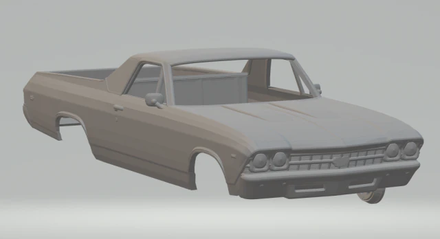 chevrolet el camino 69 3D Print Model .c4d .max .obj .3ds .fbx .stl .blend 
