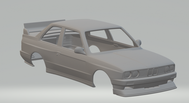 3 series e30 coupe m3 dtm 1986 3D प्रिंट मॉडल .c4d .max .obj .3ds .fbx .stl .blend 