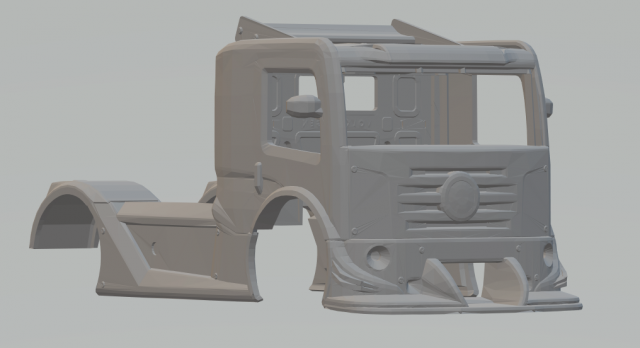 vw constellation formula truck 3D Print Model .c4d .max .obj .3ds .fbx .stl .blend 