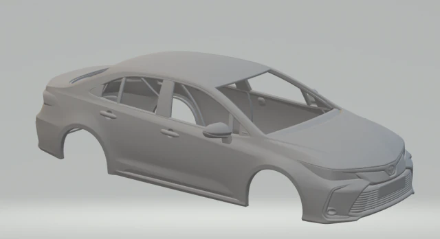 2019 toyota corolla sedan hybrid 3D Print Model .c4d .max .obj .3ds .fbx .stl .blend