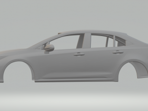 2019 toyota corolla sedan hybrid Modello di stampa 3D