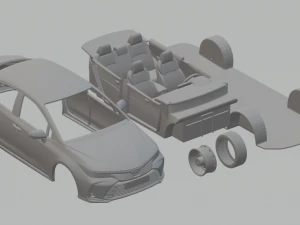 Zestaw hybrydowy Toyoty Corolli Sedan 2019 Model do druku 3D