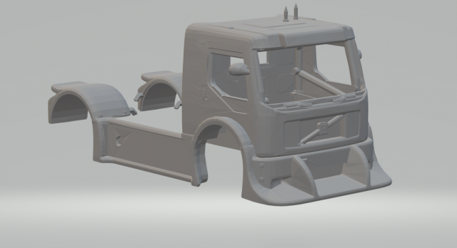 volvo fh formula truck body race Modelo de Impressão 3D .c4d .max .obj .3ds .fbx .stl .blend 
