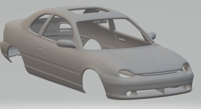 dodge neon sedan 2 doors 3D प्रिंट मॉडल .c4d .max .obj .3ds .fbx .stl .blend 