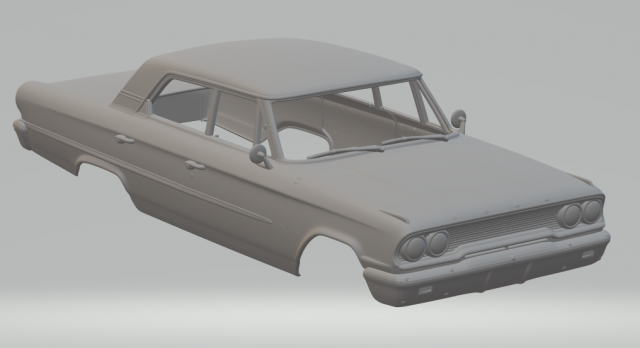 galaxie mk2 500 sedan 4doors 3D 打印模型 .c4d .max .obj .3ds .fbx .stl .blend 