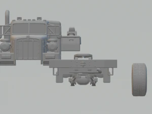 kenworth c500 chasis 6x4 3D Print Model