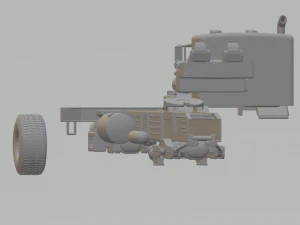 kenworth c500 chasis 6x4 3D Print Model