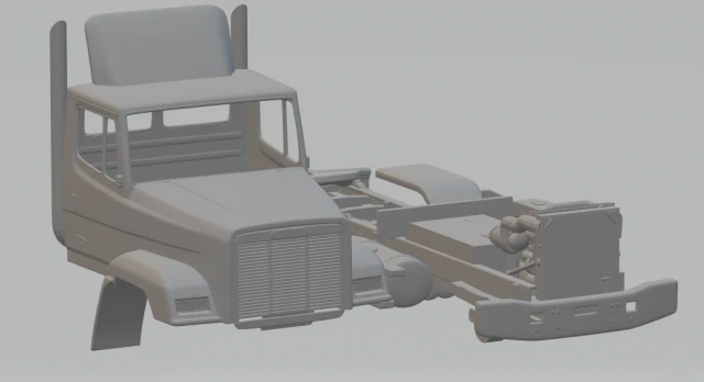 freightliner flc 3D Print Model .c4d .max .obj .3ds .fbx .stl .blend 