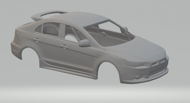 mitsubishi lancer sportback 3Dプリントモデル .c4d .max .obj .3ds .fbx .stl .blend 