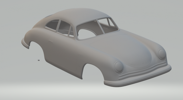 porsche 356 1948 3D Принт Модель .c4d .max .obj .3ds .fbx .stl .blend