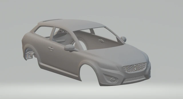 볼보 c30 3D 프린트 모델 .c4d .max .obj .3ds .fbx .stl .blend 