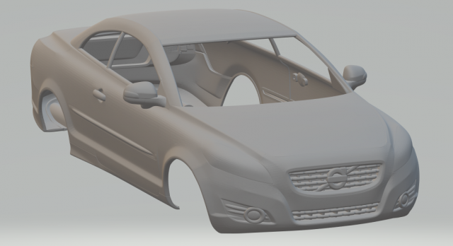 volvo c70 3D Print Model .c4d .max .obj .3ds .fbx .stl .blend 