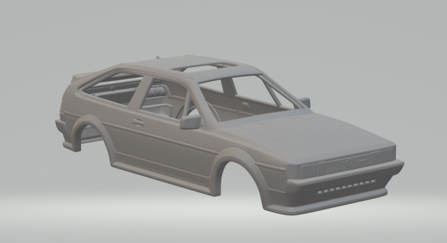 volkswagen scirocco mk2 3D-printmodel .c4d .max .obj .3ds .fbx .stl .blend 