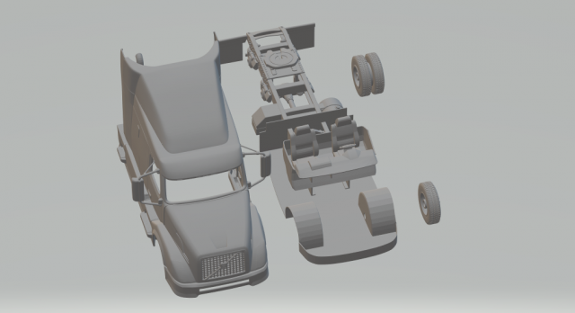 volvo 630 truck 2012 3D Принт Модель .c4d .max .obj .3ds .fbx .stl .blend 