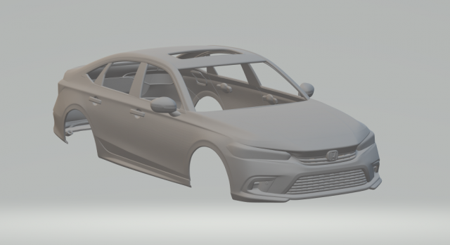 honda civic mk11 sedan 22 3D Print Model .c4d .max .obj .3ds .fbx .stl .blend 