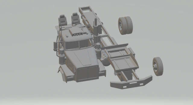 western-star 4900 3D Print Model .c4d .max .obj .3ds .fbx .stl .blend 