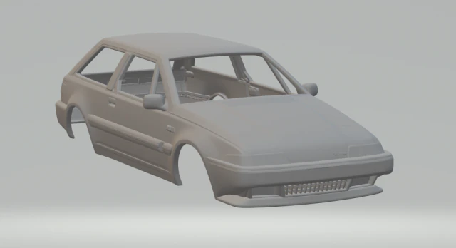 volvo 480 1987 3D Print Model .c4d .max .obj .3ds .fbx .stl .blend 