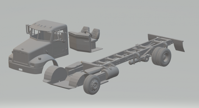 peterbilt 330 chassis truck 3axle 03 Modelo de impresión 3D .c4d .max .obj .3ds .fbx .stl .blend 