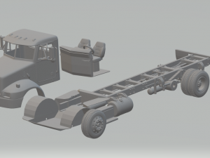 peterbilt 330 chassis truck 3axle 03 Modelo de Impressão 3D