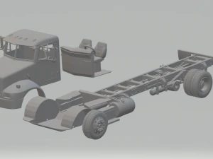 truk sasis peterbilt 330 3 gandar 03 Model Cetak 3D