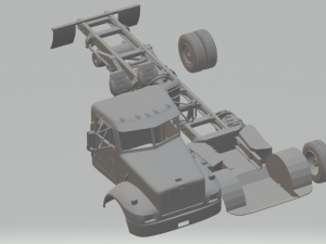 peterbilt 330 chassis truck 3axle 03 Modelo de impresión 3D